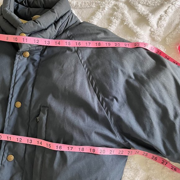EDDIE BAUER Vintage 90's Goose Down Men's Navy Blue Puffer Jacket Coat - Picture 11 of 14